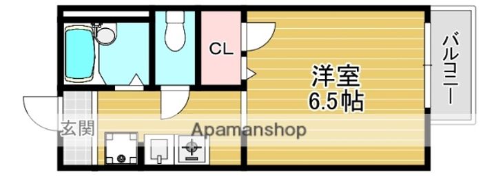 京都府宇治市大久保町久保の賃貸アパートの間取り