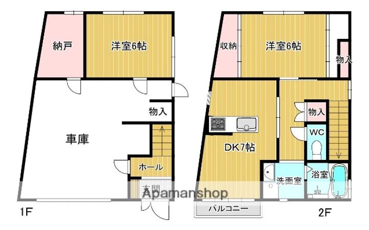 京都府宇治市南陵町2丁目(一戸建)の賃貸物件の間取り