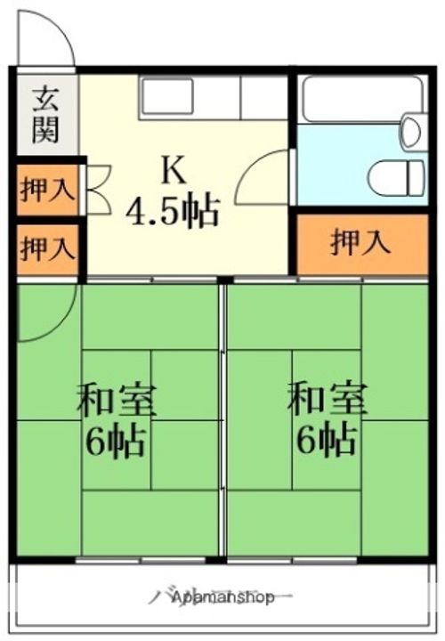 水度マンション203の間取り