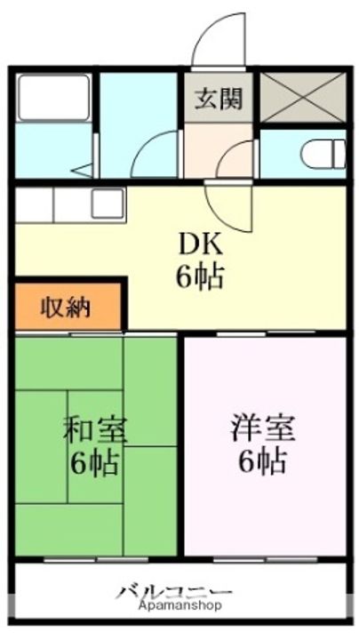 ガーデンハイツ広野202の間取り