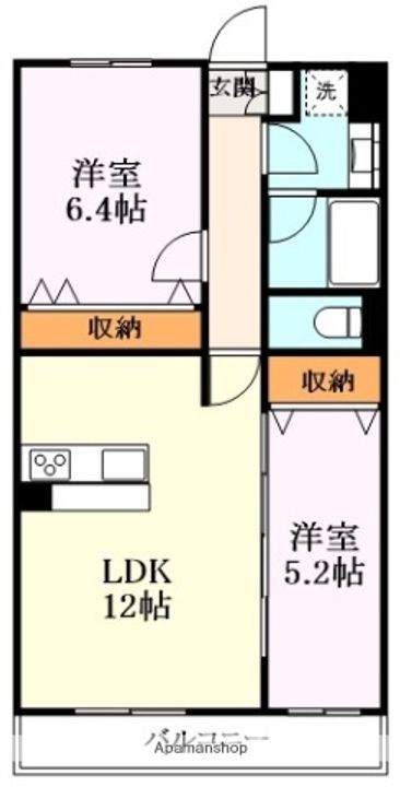 PLUM OWL Ⅱ106の間取り