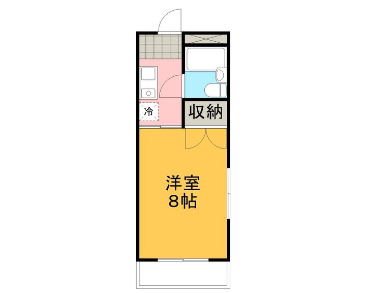 京都府京都市左京区修学院千万田町の賃貸マンションの間取り