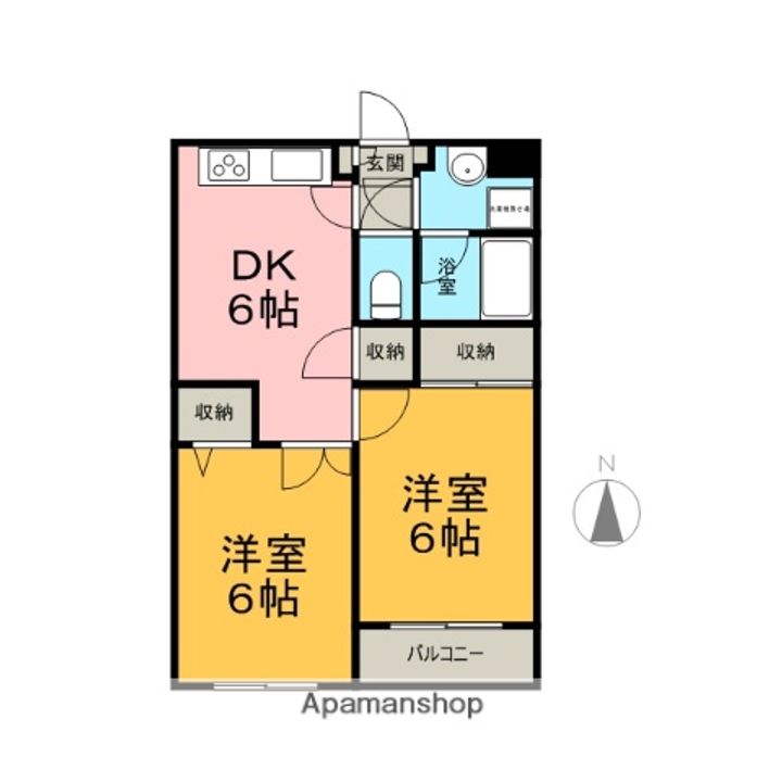 京都府京都市北区紫竹北栗栖町の賃貸マンションの間取り
