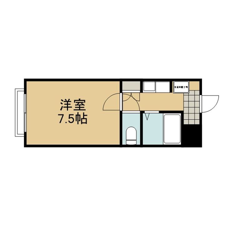 京都府京都市左京区岩倉三宅町の賃貸マンションの間取り