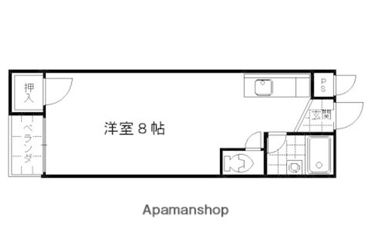 京都府京都市北区上賀茂朝露ケ原町の賃貸アパートの間取り