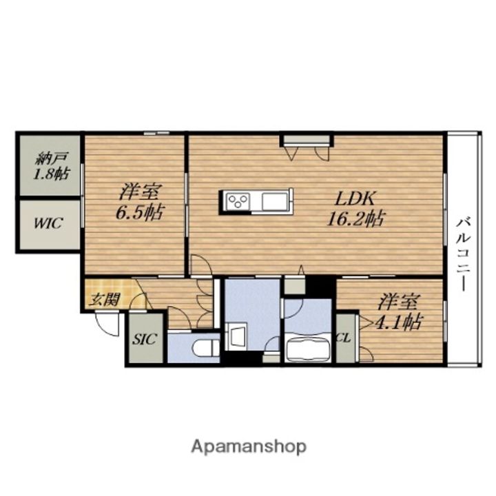 大阪府吹田市垂水町1丁目の賃貸マンションの間取り