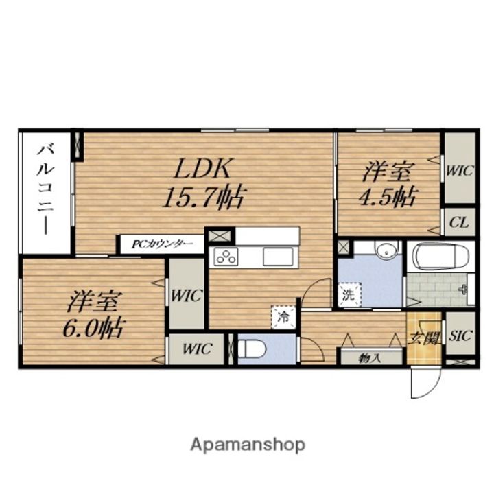 Armojour B棟の間取り