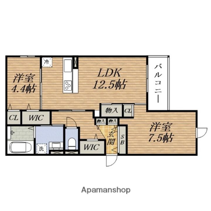 Armojour B棟の間取り