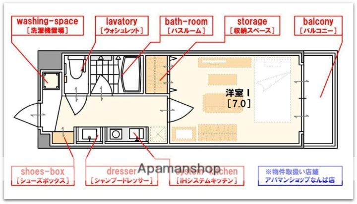 エスリードコート難波ウエスト(旧)ARCENCIEL SQUAの間取り