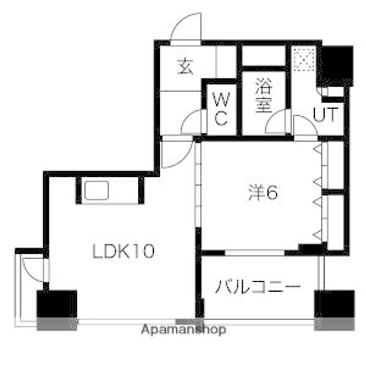 アルグラッドザタワー心斎橋の間取り