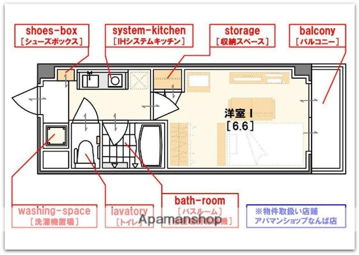 大阪府大阪市浪速区桜川4丁目の賃貸マンションの間取り