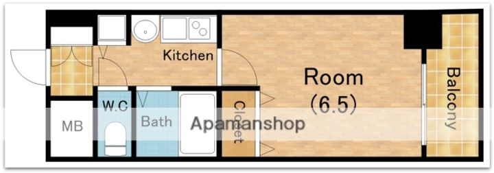プレサンス難波リバーオアシスの間取り