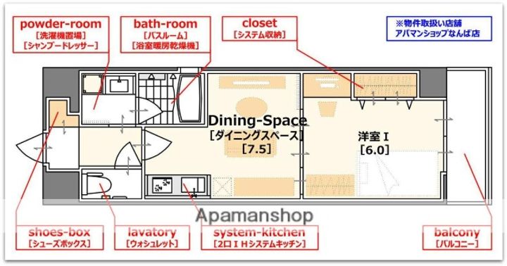 ジューム南船場の間取り