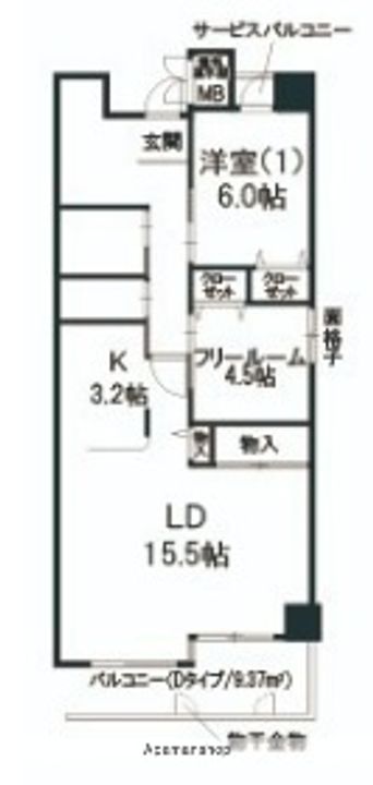 パインタワー上町台の間取り