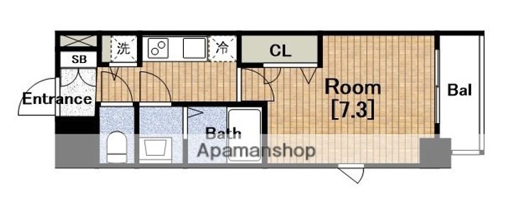 プランドール北浜の間取り