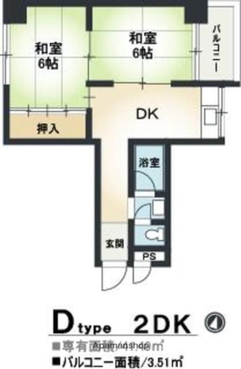 菊川マンションの間取り