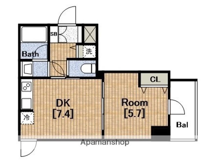 スプランディッド堀江(SPLENDIDE)の間取り