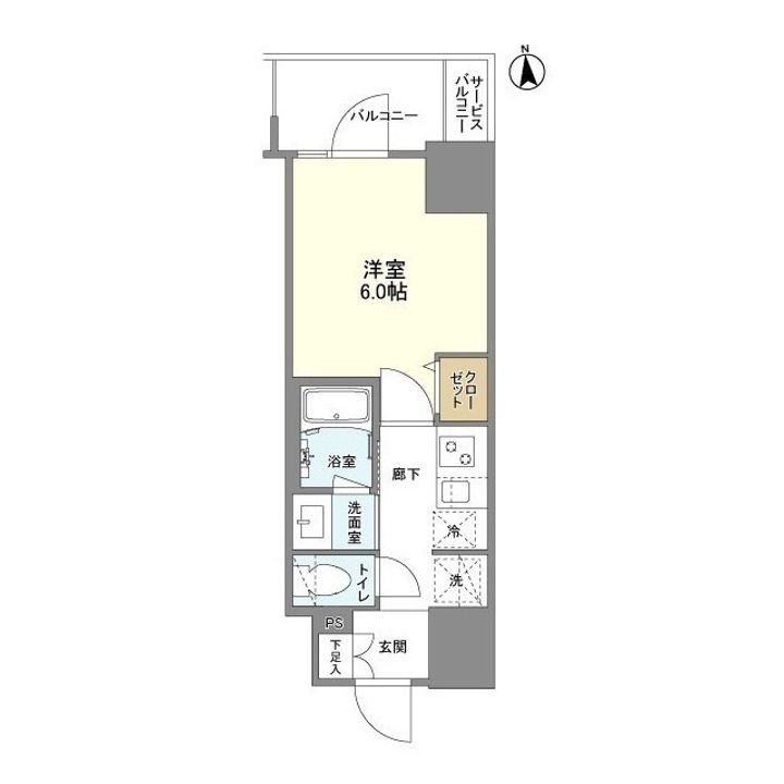 バウスフラッツ新大阪0604の間取り