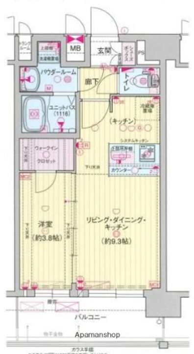 プレサンス難波デヴァンテの間取り