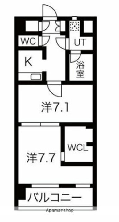 大阪府大阪市浪速区浪速東2丁目の賃貸マンションの間取り