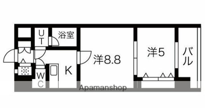大阪府大阪市浪速区浪速東2丁目の賃貸マンションの間取り