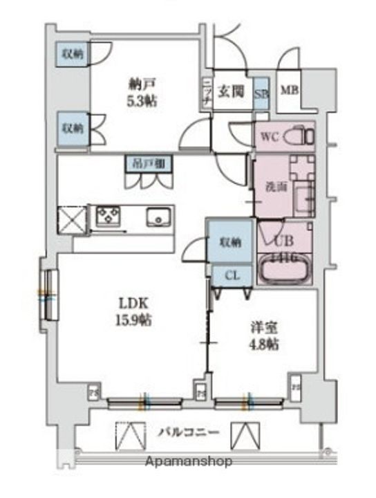 スプランディッド上本町WESTの間取り