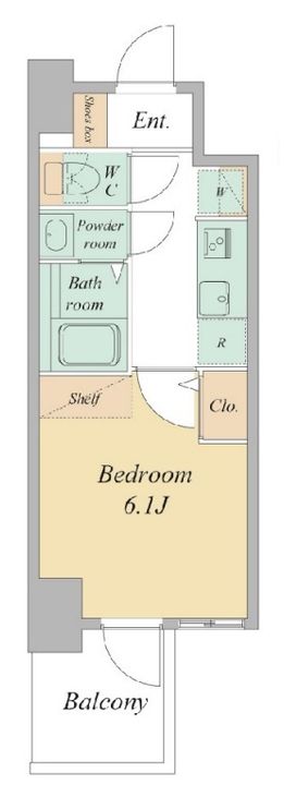大阪府大阪市浪速区日本橋東1丁目の賃貸マンションの間取り