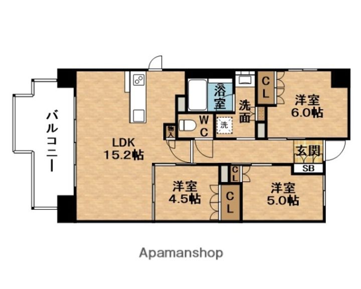 ザ・大阪レジデンス梅田扇町公園の間取り