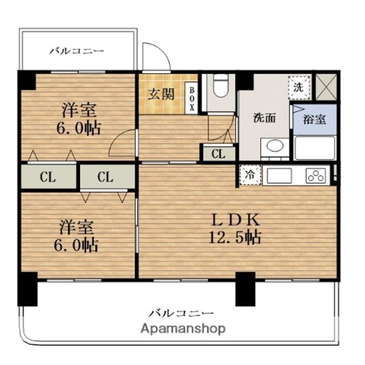 大阪府大阪市西区境川2丁目の賃貸マンションの間取り