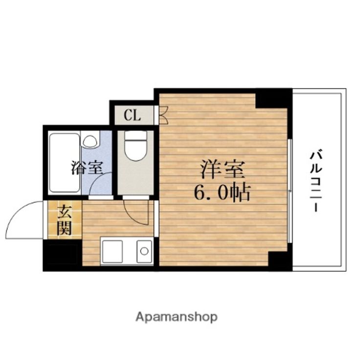 大阪府大阪市浪速区稲荷2丁目の賃貸マンションの間取り
