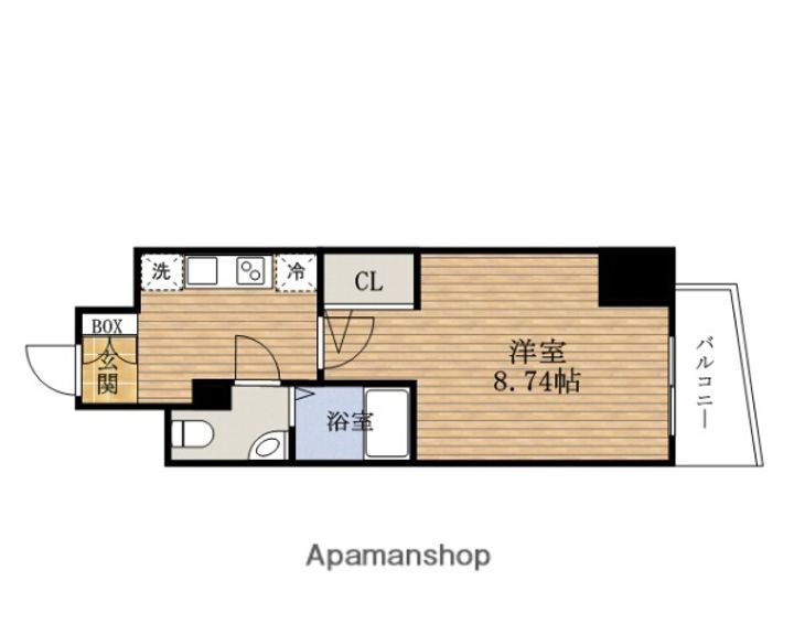 大阪府大阪市天王寺区生玉町の賃貸マンションの間取り