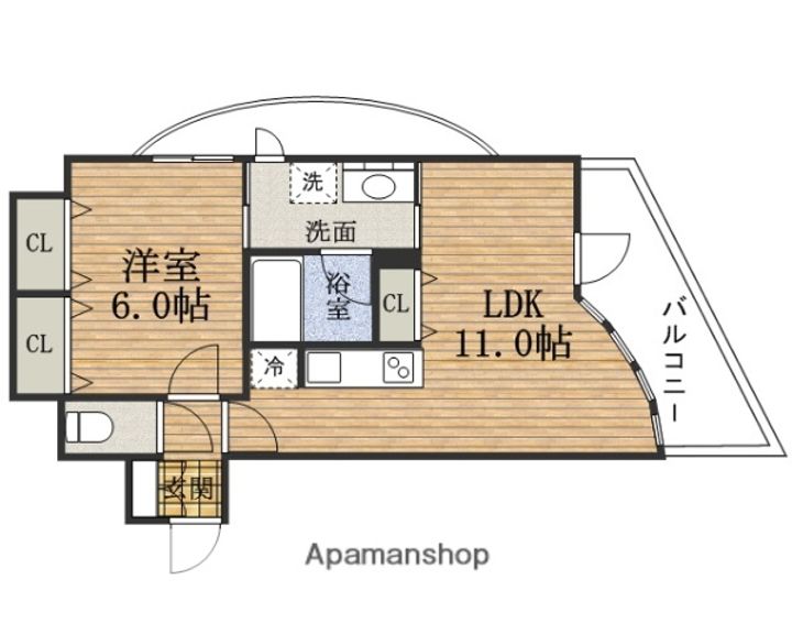 大阪府大阪市浪速区下寺2丁目の賃貸マンションの間取り