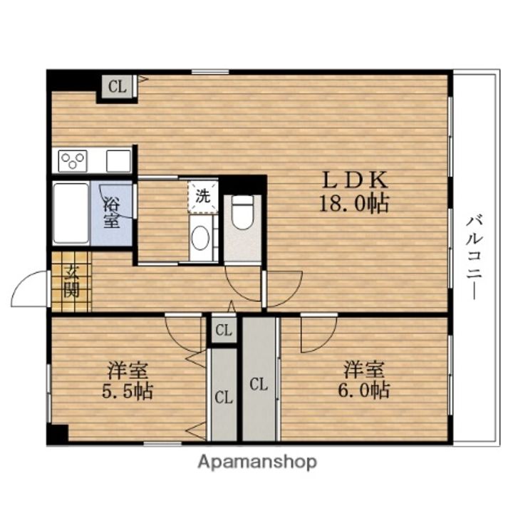 大阪府大阪市西区江戸堀3丁目の賃貸マンションの間取り