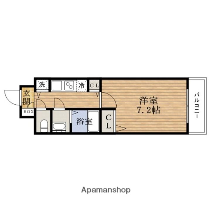 大阪府大阪市西区南堀江3丁目の賃貸マンションの間取り