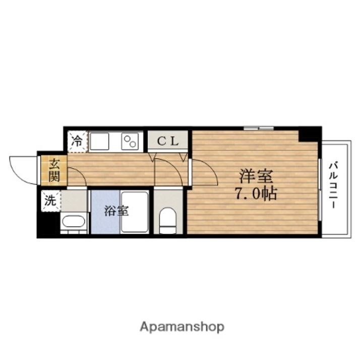 大阪府大阪市港区市岡元町2丁目の賃貸マンションの間取り