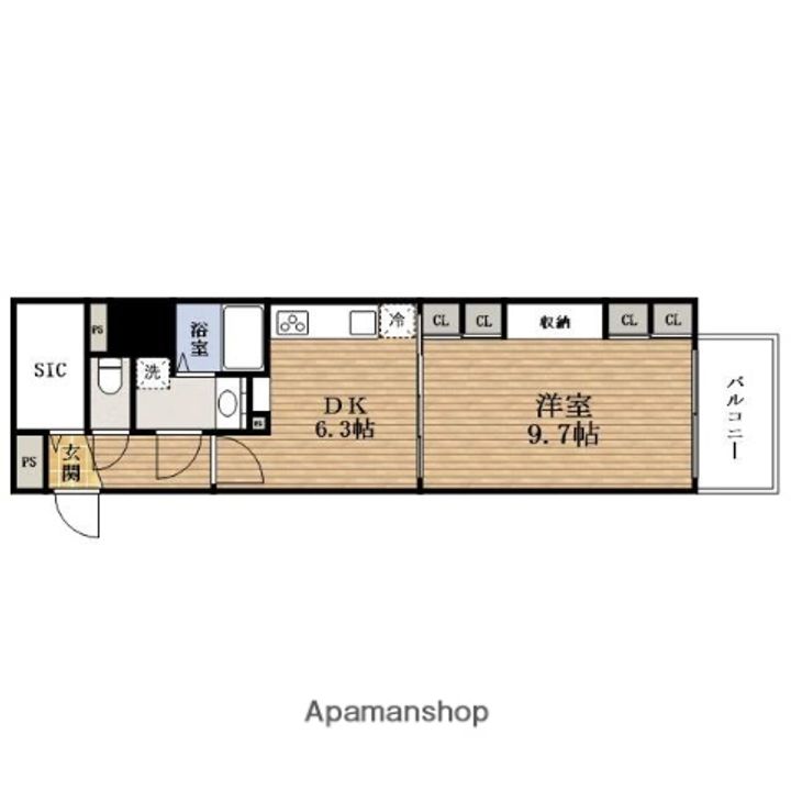 大阪府大阪市中央区南本町1丁目の賃貸マンションの間取り