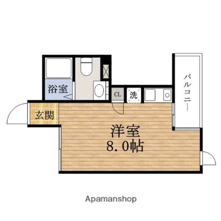 大阪府大阪市中央区大手通1丁目の賃貸マンションの間取り