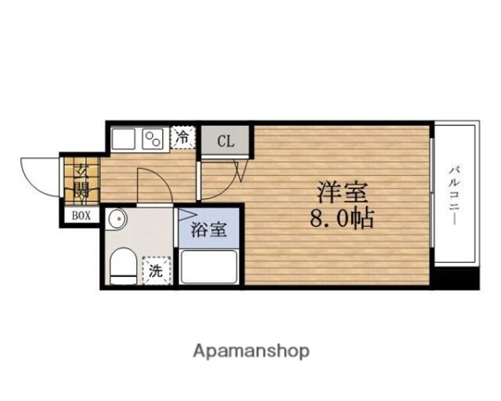 大阪府大阪市中央区東高麗橋の賃貸マンションの間取り