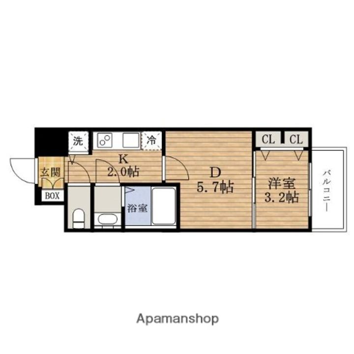 大阪府大阪市浪速区日本橋5丁目の賃貸マンションの間取り