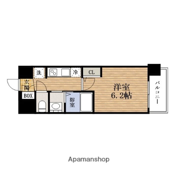 大阪府大阪市浪速区敷津東2丁目の賃貸マンションの間取り
