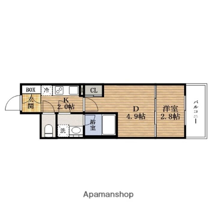 大阪府大阪市中央区安堂寺町1丁目の賃貸マンションの間取り