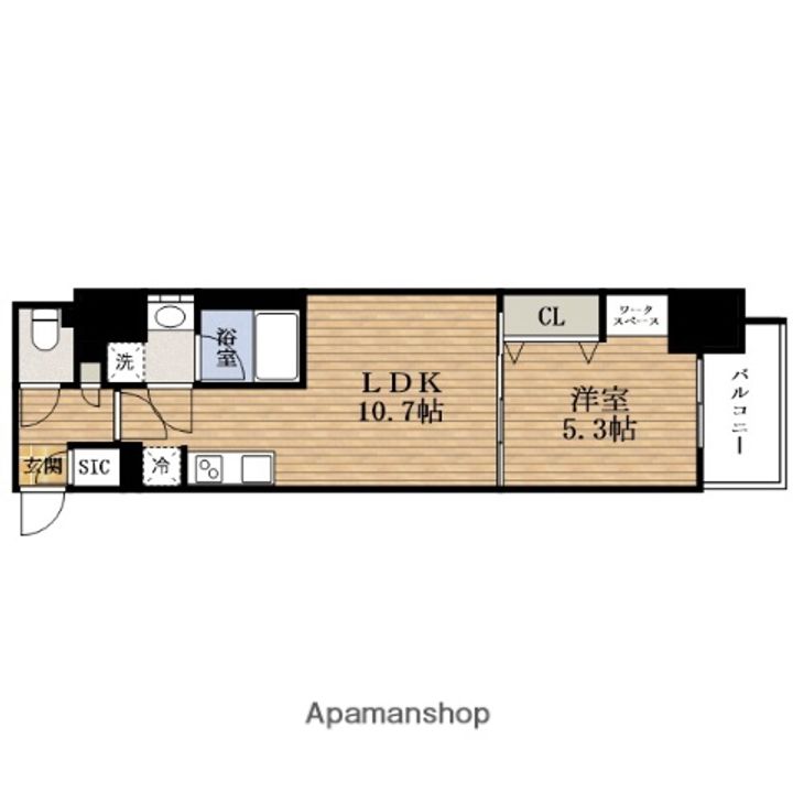 大阪府大阪市中央区南新町2丁目の賃貸マンションの間取り