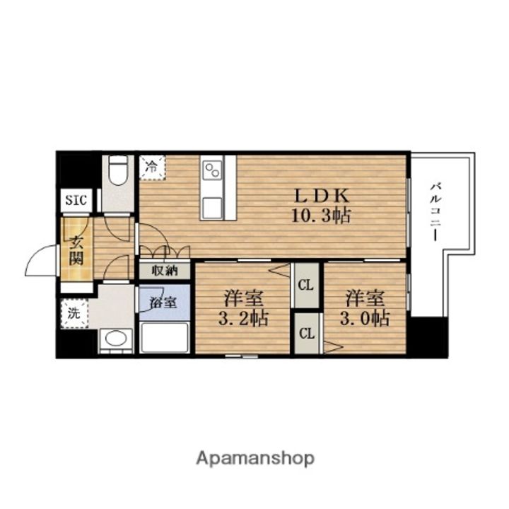 大阪府大阪市港区八幡屋1丁目の賃貸マンションの間取り