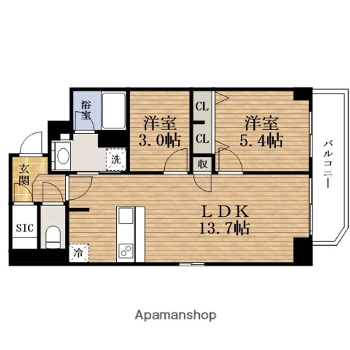 大阪府大阪市中央区安堂寺町1丁目の賃貸マンションの間取り
