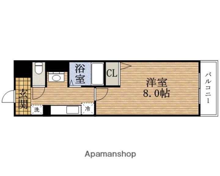 大阪府大阪市西区南堀江1丁目の賃貸マンションの間取り