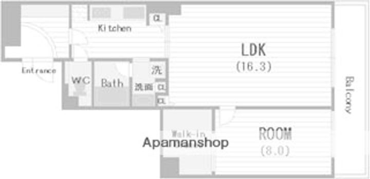 大阪府大阪市中央区南船場1丁目(マンション)の賃貸物件の間取り