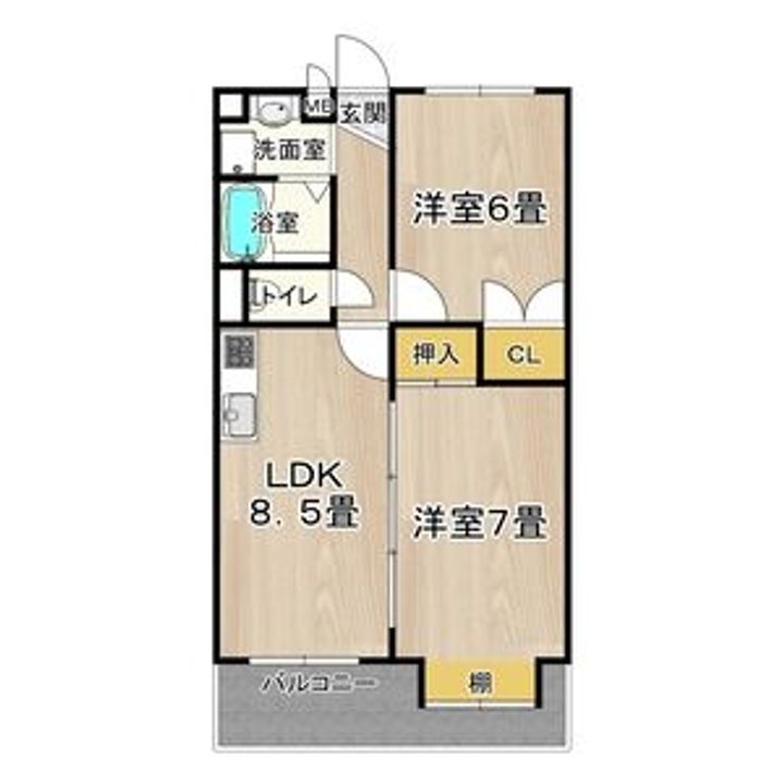 ブランドールMⅢ412の間取り