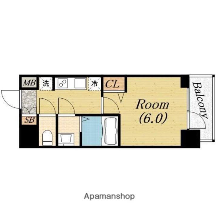 プレサンス松屋町ヴェルデスの間取り