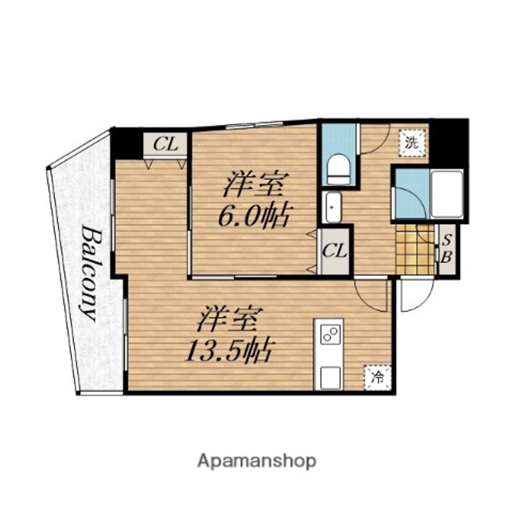 W.O.B HONMACHI−WESTの間取り