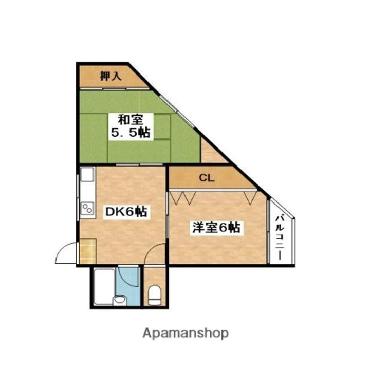 サカエ第6マンションの間取り